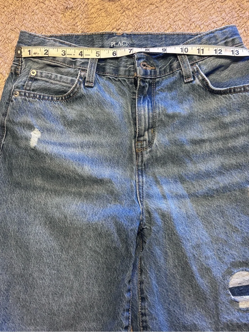 The Children's Place Blue Distressed Denim Shorts